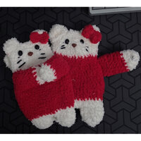 Túi đựng tai nghe, son hình Hello Kitty ôm túi