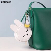 Túi đựng tai nghe ZONGGJZ, Ví đựng tiền xu hình thỏ PU, Chìa khóa nhỏ đáng yêu bền bỉ