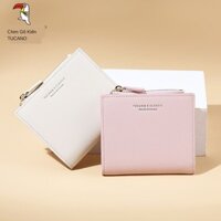 ✔❍﹉Túi đựng thẻ bằng da chim gõ kiến ​​nữ 2020 mới nhỏ gọn đơn giản ví mỏng nữ tiền xu nhiều