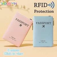Túi đựng thẻ tín dụng HOBBYIN ID Túi đựng hộ chiếu đơn giản bằng da PU đa chức năng siêu mỏng