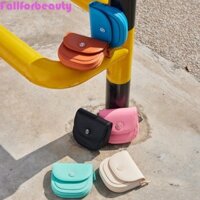 Túi đựng tiền xu bằng da PU FALLFORBEAUTY, Ví đựng tiền xu nhiều thẻ màu trơn phong cách Hàn Quốc, Hộp đựng thẻ thời trang Son môi Túi đựng tai nghe Ví đựng túi đựng đồ Mini du lịch