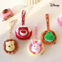 Túi đựng tiền xu có mặt dây chuyền gấu Lotso chính thức của Disney, túi lưu trữ nhồi bông, móc khóa, mặt dây chuyền hình heo con