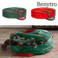 Túi đựng vòng hoa BENYTRO, Hộp đựng đồ Giáng sinh hạng nặng màu đỏ xanh lá cây, Nhựa chống nước tròn nhiều kích cỡ Cây Giáng sinh