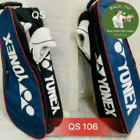 Túi đựng vợt cầu lông  Yonex , Victor 4 ngăn, chống nước, có khoá kéo hàng cao cấp kèm quà tặng (Ảnh shop tự chụp)