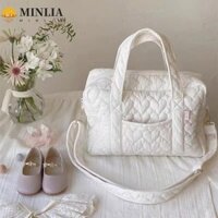 Túi đựng xác ướp MINLIA, Túi đựng tã trẻ em nhiều túi bằng vải Cotton, Túi xách nữ nhẹ di động phong cách Hàn Quốc dung tích lớn ngoài trời