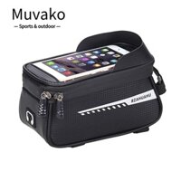 Túi đựng xe đạp MUVAKO, Túi khung ống phía trước đi xe đạp chống nước 6,5 Inch, Phụ kiện đi xe đạp Túi đựng điện thoại xe đạp MTB