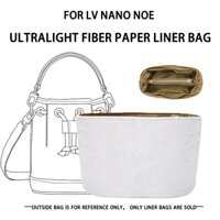Túi đựng xô LV-Nano Noé: Ví giấy Dupont màu trắng có túi