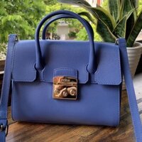 Túi Furla Satchel xanh pervinca tuyệt đẹp XẢ HÀNG