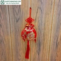 Túi gấm hầu bao bóng cổ trang tua rua món quà tặng Tết xinh xắn dễ thương