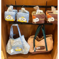 Túi Gấp Túi Bảo Quản Minions Snoopy Dây Kéo Túi Mua Sắm Lớn Dễ Dàng Di Động Túi Cắm Trại