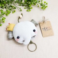 Túi giấu chìa khóa quilt (áp vải) hình voi