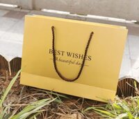 Túi giấy có quai xách 27*20*7 - Best Wishes Vàng Gold