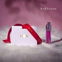 Túi giấy Dior trắng nơ đỏ size 11 x 8.5 x 4 cm