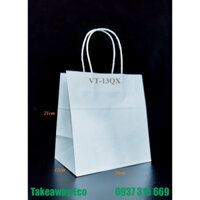 Túi giấy kraft trắng 20x12xcao21cm