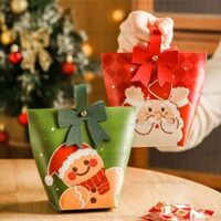 Túi giấy quai xách Giáng Sinh quai nơ
