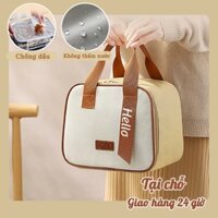 Túi giữ nhiệt đựng cơm, túi đựng hộp cơm văn phòng chống thấm nước có quai xách tiện dụng