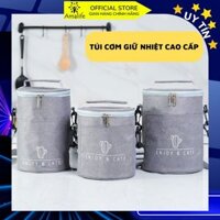 Túi Giữ Nhiệt Đựng Hộp Cơm Văn Phòng Siêu Dày Bảo Quản Thực Phẩm Có Size Hàng Cao Cấp Amalife màu ngẫu nhiên - 19 x 17 cm