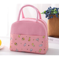 Túi Giữ Nhiệt Túi Đựng Hộp Cơm Chống Thấm Cao Cấp, Giữ Nhiệt Tốt, Nhỏ Gọn, Nhiều Màu Sắc - Hồng họa tiết