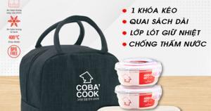 Túi giữ nhiệt vải bố ca rô hình hộp vuông