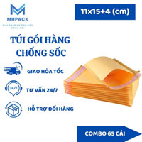 Túi Gói Hàng Chống Sốc Túi Bong Bóng Khí Đóng Hàng Kích Thước 11x15+4cm Đóng Gói Hàng Dễ Bể An Toàn Tiện Lợi - MHPACK