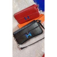 Túi H M da mềm khoá H vân rắn
