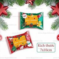 Túi hàn 7x10cm Giáng Sinh Xanh Đỏ Merry Christmas