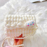 túi handamde tự đan dễ thương tặng kèm charm và móc khoá cute