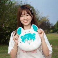 Túi Hatsune Miku, Túi xách Cosplay Anime mềm mại, Phim hoạt hình thời trang Màu trơn Túi đeo vai sang trọng đơn giản Dạo phố