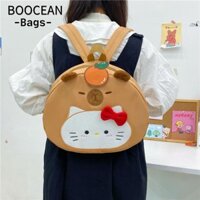 Túi Hello Kitty, Ba lô đeo vai Capybara chống mài mòn nhẹ, Túi đi học sinh sáng tạo dung tích lớn