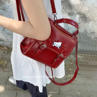 Túi Hello Kitty Ngọt Ngào Dễ Thương Thiết Kế Hoạt Hình Túi Vuông Nữ Thời Trang Đa Năng Túi Y2k Cô Gái Ba Lô Ngoài Trời