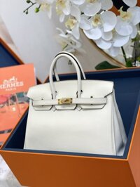 Túi Hermes Birkin Epsom Siêu Cấp Màu Trắng 25cm