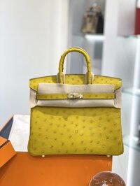 Túi Hermes Birkin Khâu Tay Màu Vàng Siêu Cấp Vip 25cmm
