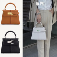 Túi hình thang Jw PEI Túi xách thiết kế Elise Túi xách công suất lớn Túi đi lại cao cấp