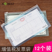 Túi Hóa Đơn Đặc Biệt PP Hóa Đơn Túi Đựng Trong Suốt Kéo Lưỡi Túi Tập Tin Văn Phòng Kinh Doanh Hóa Đơn Kẹp
