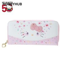 Túi HOBBYHUB Sanrio Hello Kitty, Ví da PU thời trang dễ thương, Quà tặng sinh nhật Túi đựng thẻ gấp Kawaii