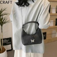Túi Hobo Denim CRAFT, Túi mua sắm Túi đeo vai bướm Y2K, Túi xách nữ đeo chéo màu xanh phong cách Hàn Quốc đơn giản