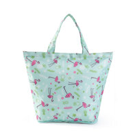 Túi Hộp Cơm Gấp Gọn Cỡ Đại Cách Nhiệt Nhiều Hoa Văn - Hồng Hạc