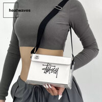 Túi hộp đeo chéo Stussy trắng Box shoes custom mini bag