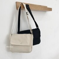 Túi hộp đeo chéo vải canvas trơn loại 1 dày dặn ulzzang (ảnh thật)