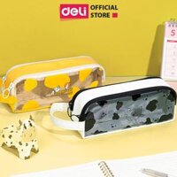 Túi Hộp Đựng Bút Cute Đồ Dùng Cá Nhân Hình Động Vật Xinh Xắn Nhiều Màu Sắc Deli Sức Chứa Lớn - Bóp Viết Phù Hợp Cho Học Sinh, Đựng Đồ Cá Nhân Mĩ Phẩm - BC176 - Đen