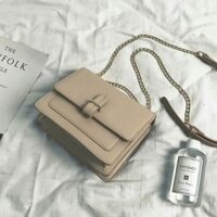Túi hộp vuông dây xích da chéo