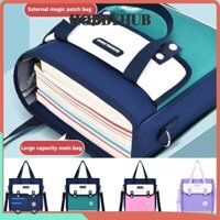 Túi hướng dẫn HOBBYHUB, Ba lô đi học chống nước dung tích lớn, Túi đựng hồ sơ A4 bằng vải đa chức năng dành cho học sinh