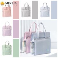 Túi hướng dẫn sinh viên MINLIA, Túi lưu trữ thư mục tập tin A4 Túi tài liệu A4, Hộp đựng hồ sơ dung tích lớn đơn giản Túi xách giải trí bằng vải Oxford Trường học