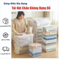 Túi Hút Chân Không Đựng Quần Áo, Chăn Gối Chất Liệu PA-PE, Túi Nén Size 60x80cm Không Cần Dùng Bơm Tái Sử Dụng CH