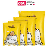 Túi Hút Chân Không Đựng Quần Áo, Chăn Ga Gối, Thú Bông Deli - Loại Dày Cao Cấp, Nhiều Hoạ Tiết, Bảo Vệ Quần Áo, Chăn Ga Khỏi Ẩm, Nấm Mốc, Chống Nước Tuyệt Đối - Mèo xám - vàng - 80X60