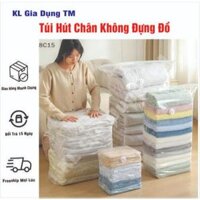 Túi Hút Chân Không Đựng Quần Áo, Chăn Gối Chất Liệu PA-PE, Túi Nén Size 60x80cm Không Cần Dùng Bơm Tái Sử Dụng KLGD