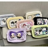 Túi Ita Kawaii DIY Huy Hiệu Hiển Thị Túi Điện Thoại Đeo Ngang Màu Kẹo Mini Trong Suốt Túi Đeo Vai