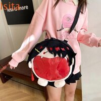 Túi Ita sang trọng ISITAFTB, Túi đeo chéo đau đớn phong cách Hàn Quốc Edogawa Conan Shinichi Conan, Ba lô hoạt hình trong suốt dễ thương sáng tạo ngoài trời
