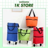 Túi Kéo Đi Chợ Có Bánh Xe Kéo Gấp Gọn, Túi Kéo Du Lịch, Giỏ Đựng Đồ Đi Siêu Thị Tiện Lợi, Túi Gắn Bánh Xe Kéo Có Ngăn.