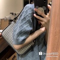 Túi kẹp nách caro Ulzzang cá tính hàng Quảng châu